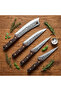8-Piece Kitchen Knife Set with Bag, Gloves & Sharpener, Ultra-Sharp Chef Knives for Meat Deboning & Vegetable Prep, Ergonomic Cutlery for Home Kitchens & Chefs