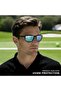 Golf Eyewear – Unisex color-coded golf eyewear and sunglasses, UV protection (black frame, blue film) - 2