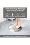 Shower mat - with suction cup, wall-mountable - exfoliating silicone massage cleaning mat - gray and blue - 21*29 cm - 4