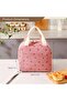 Black & White Checkered Insulated Corduroy Lunch Bag, Large Capacity Reusable Cooler Tote for Work, Travel - 3