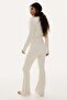Flared rib-knit trousers - 5