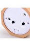 Solid wood pointer small alarm clock, silent watch - octagonal yellow - 4