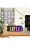 Battery Operated Large LED Digital Bedside Alarm Clock with Temp Calendar - 4