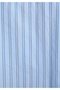 Oversized Shirt Neck Striped Women's Blue Long Sleeve Shirt - 6