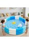 Inflatable Pool - Children's Pool - Blue Baby Pool and Ball Pit - PVC Family Pool for Summer - 145 x 25 cm - 3