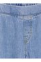 Lcw Petite Blue Elastic Waist Wideleg Women's Jean Trousers - 7