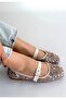 Moden Beige Suede Ballerina Shoes - 3