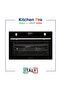 فرن Kitchen Pro بلت إن كهرباء 90 سم ديجيتال، أسود، سعة 125 لتر، 9 وظائف، مروحتي توزيع - KP 908B/EL