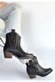 Matin Black Leather Heeled Boots - 3