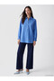 Alita City Farkıyla Lcw Everyday Blue Striped Oversize Women's Shirt Tunic - 2