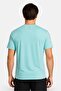 Men Slim Fit Short Sleeve Training T-Shirt, Pastel Turquoise - 3