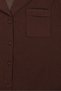 Women 2 Pieces Textured Long Sleeve Shirt With Pants Sleepwear Set, Dark Brown - 3