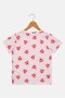 Toddlers Girl Allover Print Short Sleeve Top, Multicolor - 3