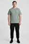Class Washed Tee Green Men's Short Sleeve T-Shirt - 3