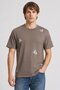 Men Crew Neck Graphic Print Short Sleeve T-Shirt, Grey