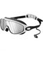 Swimming goggles for men and women, waterproof, anti-fog, UV protection, wide field of vision, leak-proof - white