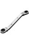 Reversible ratchet wrench, 10mm x 12mm offset double socket, Cr-V