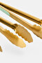 3 Pieces Stainless Steel Tongs Set, Gold - 3