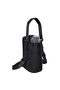 Travel bag, insulated water bottle bag, with cell phone pocket, adjustable shoulder strap, black.