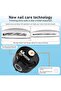 2-in-1 Electric Nail Clipper & Buffer with 2.5x Magnifier (black), 3-speed automatic nail trimmer. - 2