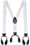 Men's Elastic Adjustable Y-Shaped Back Strap with Buttons (White)