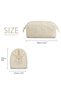 Travel toiletry bag, women's makeup bag, large capacity makeup bag, quilted makeup bag/storage bag, waterproof zipper makeup bag (beige) - 2
