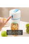 Portable USB rechargeable electric juicer, 480ml mini orange and lemon juice cup, 1200mAh battery, easy to clean (blue). - 5