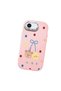 iPhone 17E Compatible Case Camera Protector Pink Silicone Couple Phone Case with Bear Pattern - 3