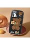 Oppo A55 4g Compatible Case Camera Protector Black Silicone Couple Phone Case Bear Patterned - 2
