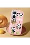 Vivo X200 Fe Compatible Case Camera Protector Pink Silicone Couple Phone Case Panda Pattern - 2