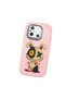 Redmi 12C Compatible Case Camera Protector Pink Silicone Couple Phone Case Character Patterned - 3