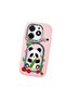 Tecno Spark 10 Pro Compatible Case Camera Protector Pink Silicone Couple Phone Case Panda Pattern - 3