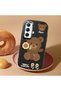 Realme C65 Compatible Case Camera Protector Black Silicone Couple Phone Case with Bear Pattern - 2