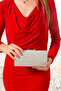 Women's Silver Zigzag Patterned Metal Handle Evening Dress Wedding Invitation Bag - 2