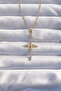 316L Steel Chain Gold Color Zircon Stone Phoenix Pendant