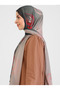 Retro Patterned Shawl - Khaki - 4