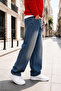 Men's Elastic Waist Baggy Jeans - 4