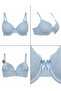 Cotton Double Push up Padded Ultra Support Baby Blue Underwire Bra - 2