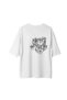 Women's Oversize T-Shirt Hand Drawn Tulip Flower Print Relaxed Fit Short Sleeve Round Neck Casual Modern - 2