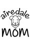 Women's Oversize Airedale Mom Printed Short Sleeve T-Shirt %100 Cotton Relaxed Cut Casual Modern Stylish - 4