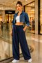 Women's Modal Kupra Fabric Wide Leg Loose Trousers with Elastic Waist Pockets Casual Office Stylish Summer Pants - 6
