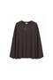 Padded Combed Cotton Tunic Brown
