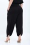 Women's Black Lycra Viscose Fabric Stylish Polka Dot Shalwar Trousers - 3