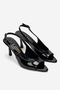 Women's Pointed Toe Open Medium Size 8 cm Heeled Shoes Nicola - 5
