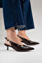 Women's Pointed Toe Open Back Mini Heeled Shoes Vodige - 7