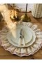 2 Pieces of Red Striped Scalloped American Placemats - 4