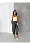 Monaco – Women's High Waist Polyviscon Woven Trousers with Elastic Ankle Cuffs - 3