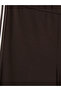 Brown Wide-Leg Women's Sweatpants with Stripes on the Sides - 2