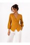 Women's Muslin Double-Breasted Blouse Kimono – Long Sleeve, Tie-Detail, Lightweight and Breathable Casual Blouse