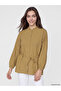 Lcw Modest Hakim Collar Belted Striped Women's Shirt Tunic